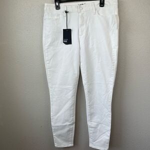 NWT Paige White Stretch Fit High Rise Ankle Skinny Pants Size 32